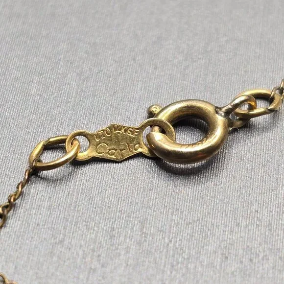 VTG Carla 14K Gold Filled Star Pendant Choker Necklace 15" Minimalist Celestial - Picture 12 of 16